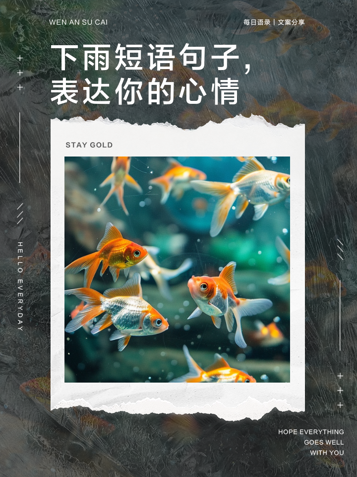 关于下雨的心情短语
